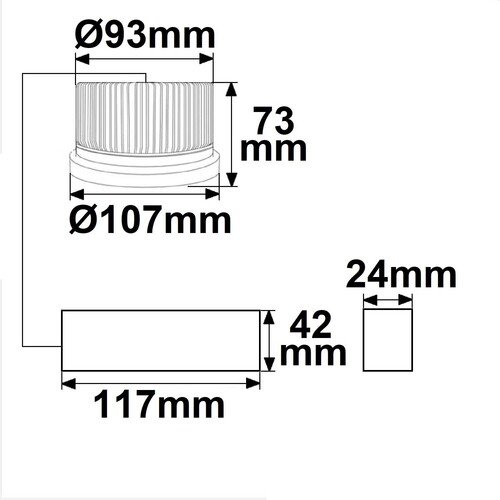 112574 Isoled AR111 30W, 35° 50° variabel, warmweiß, inkl. externem VG Produktbild Additional View 2 L