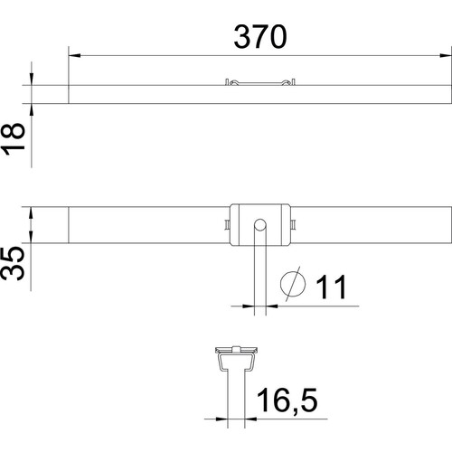 6015420 Obo GMS 370 VA4404 Mittenabhängung für Gitterrinne,mit Kle Produktbild Additional View 1 L