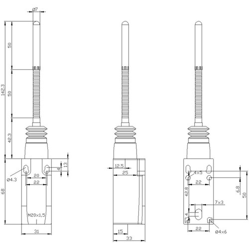 3SE5232-0HR01 Siemens POS.50047 KUNST.,SPRUNG,FEDERSTAB Produktbild Additional View 2 L