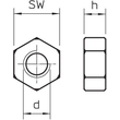 3400085 Obo DIN 934 M8 G Sechskantmutter M8 Stahl galvanisch verzinkt Produktbild Additional View 1 S