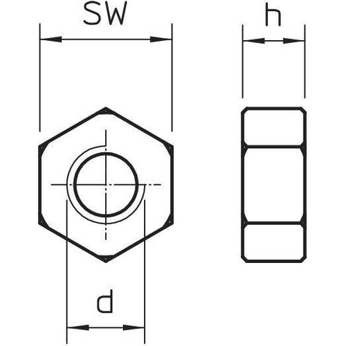 3400085 Obo DIN 934 M8 G Sechskantmutter M8 Stahl galvanisch verzinkt Produktbild Additional View 1 L