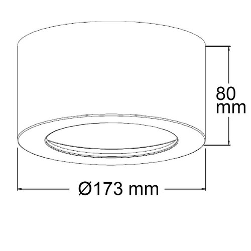 113134 Isoled LED Aufbauleuchte LUNA 18W, weiß, indirektes Licht, warmweiß Produktbild Additional View 1 L