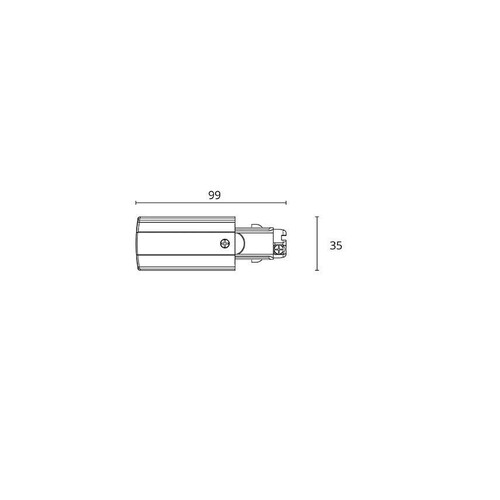 312430 SG ShopLine 3-Phasen-System Einspeisung rechts weiss Produktbild Additional View 1 L