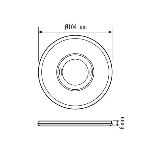 EP10428098 Esylux Cover LARGE FLAT series ROUND BLACK    Beschreibung:  Ab Produktbild Additional View 1 L