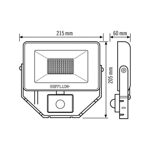 EL10810848 Esylux AFL BASIC LED 30 W 3 K WH  LED Strahler 30 W  Beschreibung: Ko Produktbild Additional View 1 L