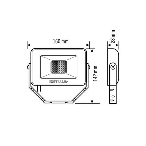 EL10810787 Esylux OFL BASIC LED 10W 3K WHITE  LED Strahler 10 W  Beschreibung: Produktbild Additional View 1 L