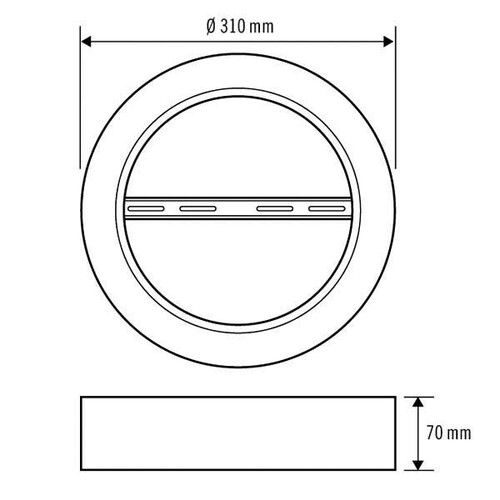 EO10300899 Esylux ELSA 225 Surface Mounting Frame WHITE  Deckenaufbaurahme Produktbild Additional View 1 L