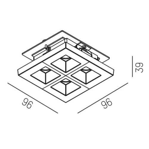 629-3012295 Molto Luce GRID LICHTEINSATZ weiß LED 9W Produktbild Additional View 1 L