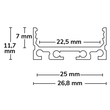 113182 Isoled LED Aufbauprofil SURF24 FLAT Aluminium pulverbeschichtet weiß R Produktbild Additional View 1 S