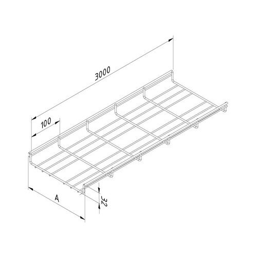 10355 Trayco MT35 200 3EG Gitterrinne   Mesh Tray Produktbild Additional View 2 L