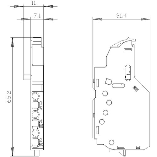 3VA9988-0AA23 Siemens VOREILENDER HILFSSCHALTER / TYP HQ_EL Produktbild Additional View 2 L