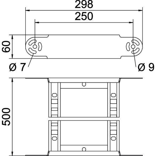 6225476 Obo LGBE 650 FT Gelenkbogenelement für Kabelleiter 60x5 Produktbild Additional View 1 L