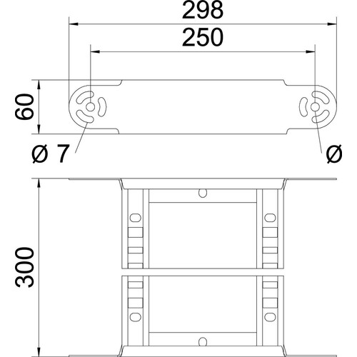 6225452 Obo LGBE 630 FS Gelenkbogenelement für Kabelleiter 60x3 Produktbild Additional View 1 L