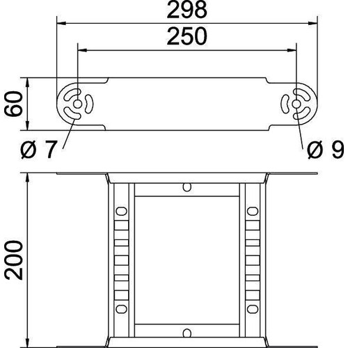 6225450 Obo LGBE 620 FS Gelenkbogenelement für Kabelleiter 60x2 Produktbild Additional View 1 L