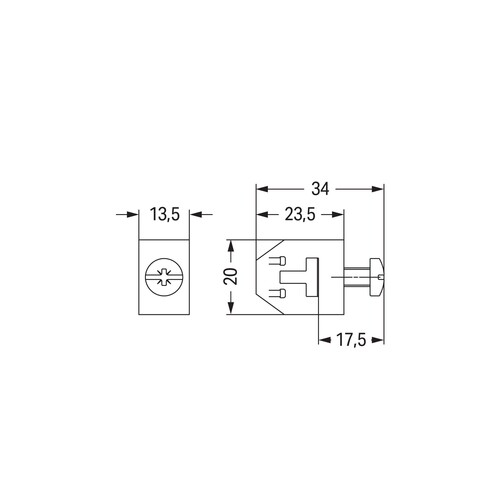 790-398 Wago T Verbinder für Sammelschienen Cu 10 mm x 3 mm Produktbild Additional View 1 L