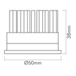 8053211003 Nobile LED Modul D50 mit Linse 7W warmweiß 38° Produktbild Additional View 2 S