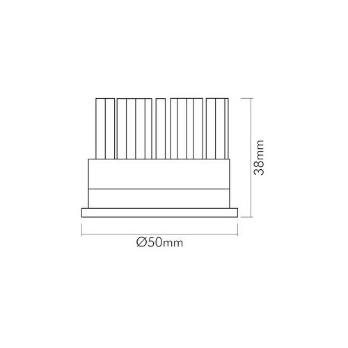 8053211003 Nobile LED Modul D50 mit Linse 7W warmweiß 38° Produktbild Additional View 2 L