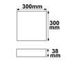 113345 Isoled LED Deckenleuchte weiß, 24W, eckig 300x300mm, warmweiß dimmbar Produktbild Additional View 1 S