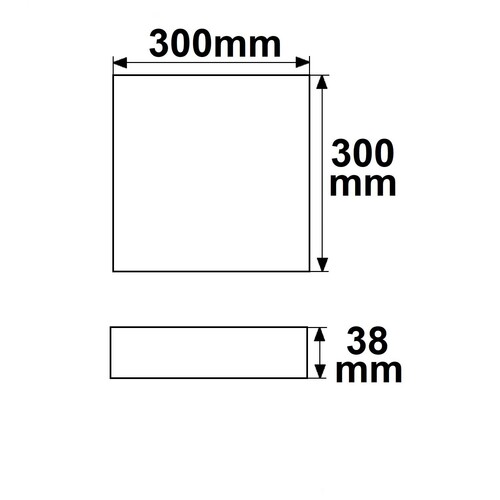 113345 Isoled LED Deckenleuchte weiß, 24W, eckig 300x300mm, warmweiß dimmbar Produktbild Additional View 2 L