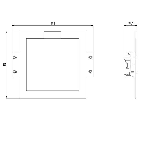 7KM9900-0YA00-0AA0 Siemens Adapter fuer Hutschienenmontage Produktbild Additional View 1 L