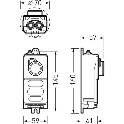 2218000 Trilux Kabelübergangskasten 0802KÜ/1 Produktbild Additional View 2 L