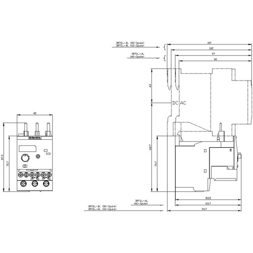 3RB3026-2QB0 Siemens UEBERLASTRELAIS 6...25 A Produktbild Additional View 2 L