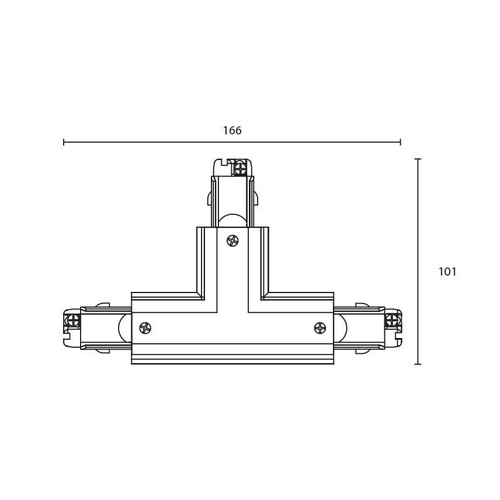 314433 SG Shopline 3-Phasen T-Verbinder schwarz Schutzleiter Links Produktbild Additional View 1 L