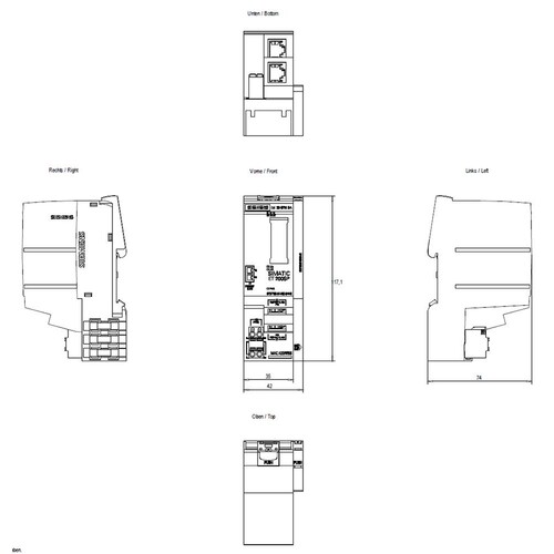 6ES7155-6AR00-0AN0 Siemens ET 200SP, IM155 6PN BASIC Produktbild Additional View 2 L