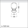 42184965 Zumtobel TECTON B BASIC L1522 LED8000 840 LDE SR LED Lichtbandleuchte Produktbild Additional View 1 S
