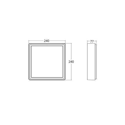 605261 SG Leuchten FRAME SQUARE graphit 5,8W LED 3000K Produktbild Additional View 2 L