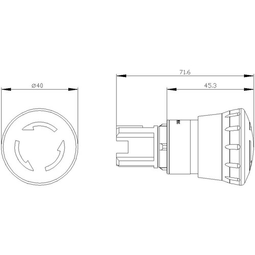 3SU1000-1HB20-0AA0 Siemens NOT HALT PILZDRUCKTASTER, 40MM, ROT Produktbild Additional View 1 L