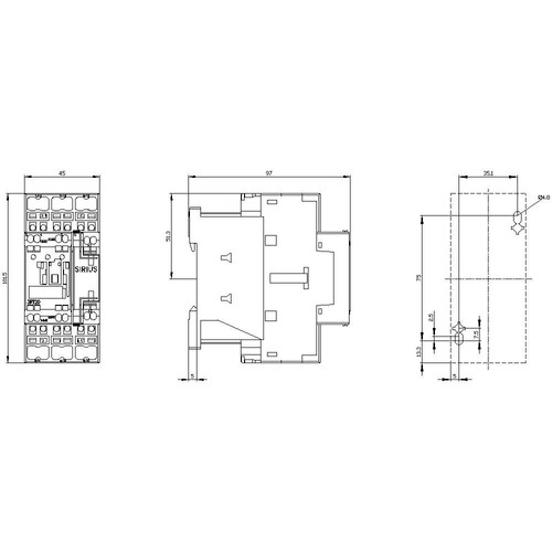 3RT2026-2AP00 Siemens SCHUETZ,AC3:11KW 1S+1OE AC230V 50HZ Produktbild Additional View 2 L