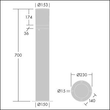 96262146 Thorn D CO LED BOLLARD 700 30L50 840 CL1 LED-Poller Produktbild Additional View 1 S