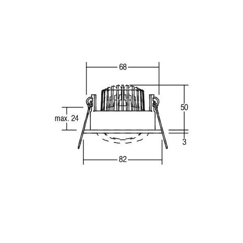 33353253 Brumberg LED Einbaustrahler 230V,6W,3000K,IP65 Produktbild Additional View 1 L