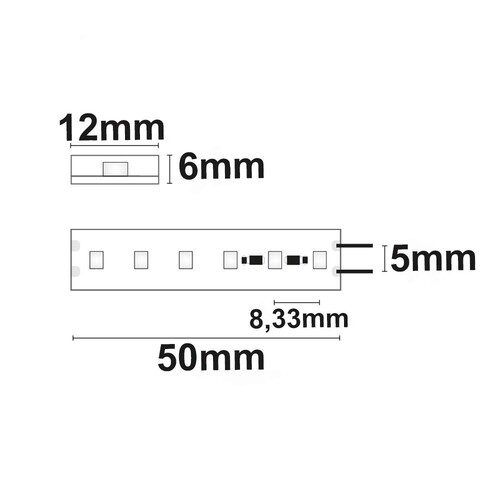 113104 Isoled LED AQUA830 CC Flexband, 24V, 12W, IP68, warmweiß, 15m Rolle Produktbild Additional View 2 L