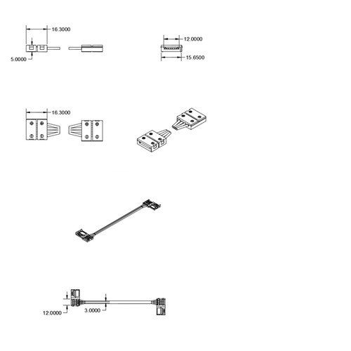 111962 Isoled Flexband Clip Kabelverbinder 2 polig, weiß für Breite Produktbild Additional View 1 L