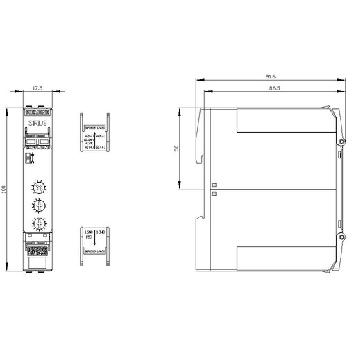 3RP2505-1AW30 Siemens ZREL MULTIFUNK 1WECHSLER ACDC12-240V Produktbild Additional View 2 L