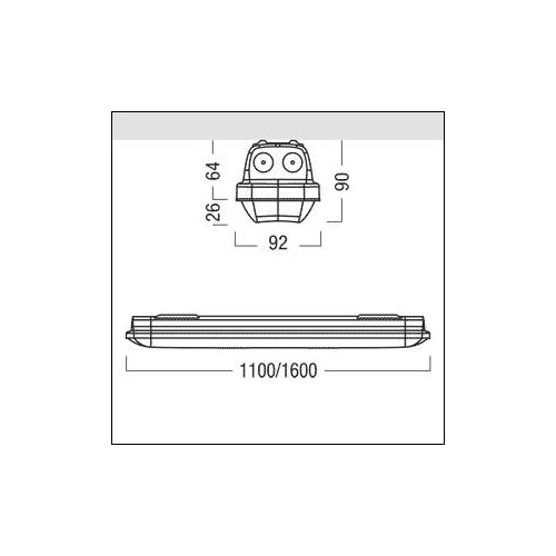 42929231 Zumtobel AMPHIBIA L 4600-840 PM WB EVG LED-Feuchtraumwannenleuchte Produktbild Additional View 1 L