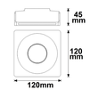 112078 Isoled Gips Einbaustrahler GX5.3, quadratisch, rückversetzt, trichterförm Produktbild Additional View 2 S
