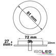 111047 Isoled Einbaustrahler Ion, rund, Gu5,3, weiß Produktbild Additional View 1 S