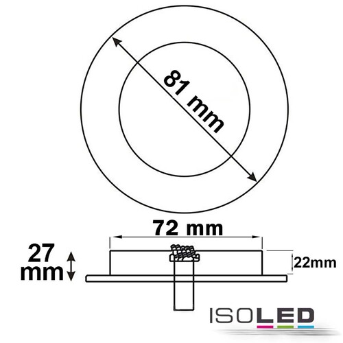 111047 Isoled Einbaustrahler Ion, rund, Gu5,3, weiß Produktbild Additional View 1 L