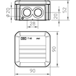 2007900 Obo T 40 M20 Kabelabzweigkasten mit M20 Einführungen 90x90x52 Polypropy Produktbild Additional View 1 S