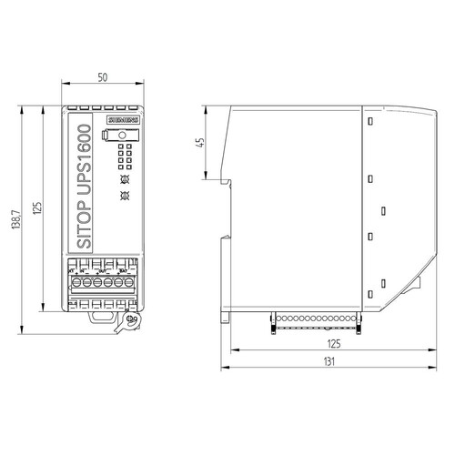 6EP4134-3AB00-0AY0 Siemens SITOP UPS1600 DC 24 V/10 A Produktbild Additional View 2 L