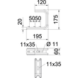 6365991 Obo TPDG 195 VA4301 Wand  und Deckenbügel für Gitterrinne B195mm Edel Produktbild Additional View 1 S
