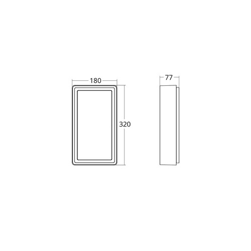 605563 SG Leuchten FRAME graphit 8W LED 3000K + Sensor (HF) Produktbild Additional View 1 L