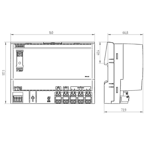 6EP7133-6AE00-0BN0 Siemens SIMATIC ET 200SP PS 24V/10A Geregelte Produktbild Additional View 2 L