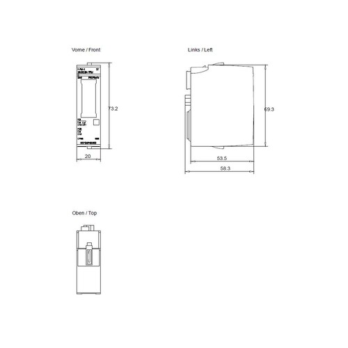 6ES7136-6PA00-0BC0 Siemens ET 200SP, POWERMOD. F PM E PPM, 24V DC Produktbild Additional View 2 L