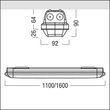 42929201 Zumtobel Amphibia AMP S 4600-84 PC MB EVG LED-Feuchtraumwannenleuchte Produktbild Additional View 1 S