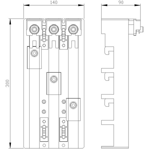 8US1213-4AH04 Siemens GERAETEADAPTER MCCB, 590 A Produktbild Additional View 1 L