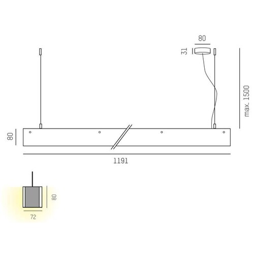 44-22609pm Molto Luce MESSINA HL Aluminium eloxiert satiniert LED Produktbild Additional View 1 L